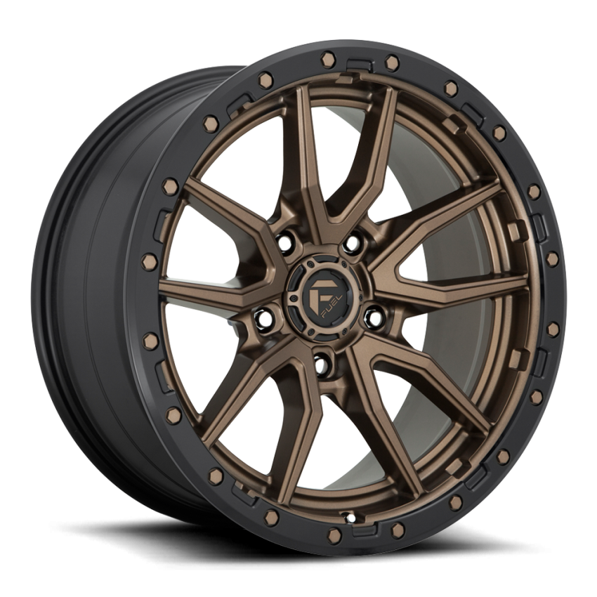 Aluminum Wheels 20X9 Rebel D681 5 On 150 Matte Bronze Black Bead Ring 110.2 Bore 1 Offset Fuel Off Road Wheels