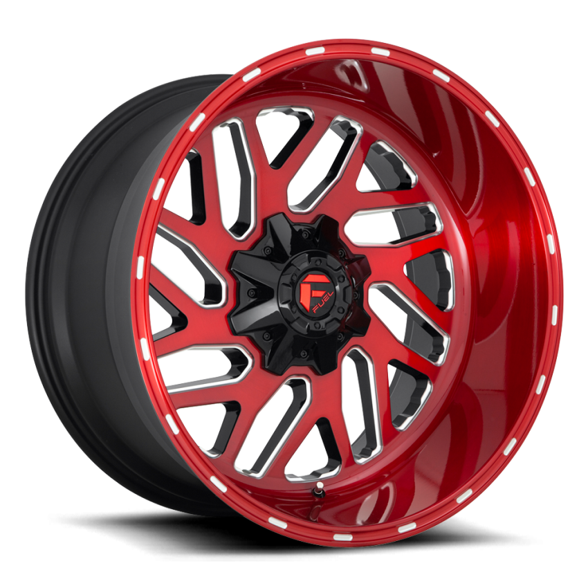 Aluminum Wheels 24X12 Triton D691 8 On 170 Candy Red Milled 125.1 Bore -44 Offset Mesh Spoke Fuel Off Road Wheels