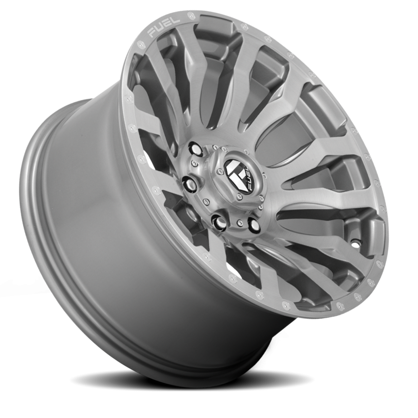Aluminum Wheels 20X8.25 Blitz D693 8 On 165.1 Brushed Gunmetal Gray Tinted Clear 121.5 Bore -265 Offset Multi Spoke Fuel Off Road Wheels