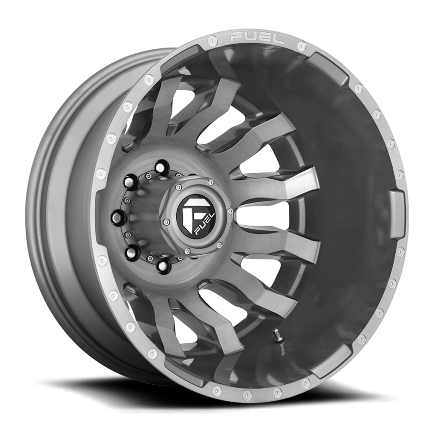 Dually Wheels 20X8.25 Blitz Dually D693 8 On 210 Brushed Gunmetal Gray Tinted Clear 154.3 Bore -221 Offset Multi Spoke Outer Dually Fuel Off Road Wheels