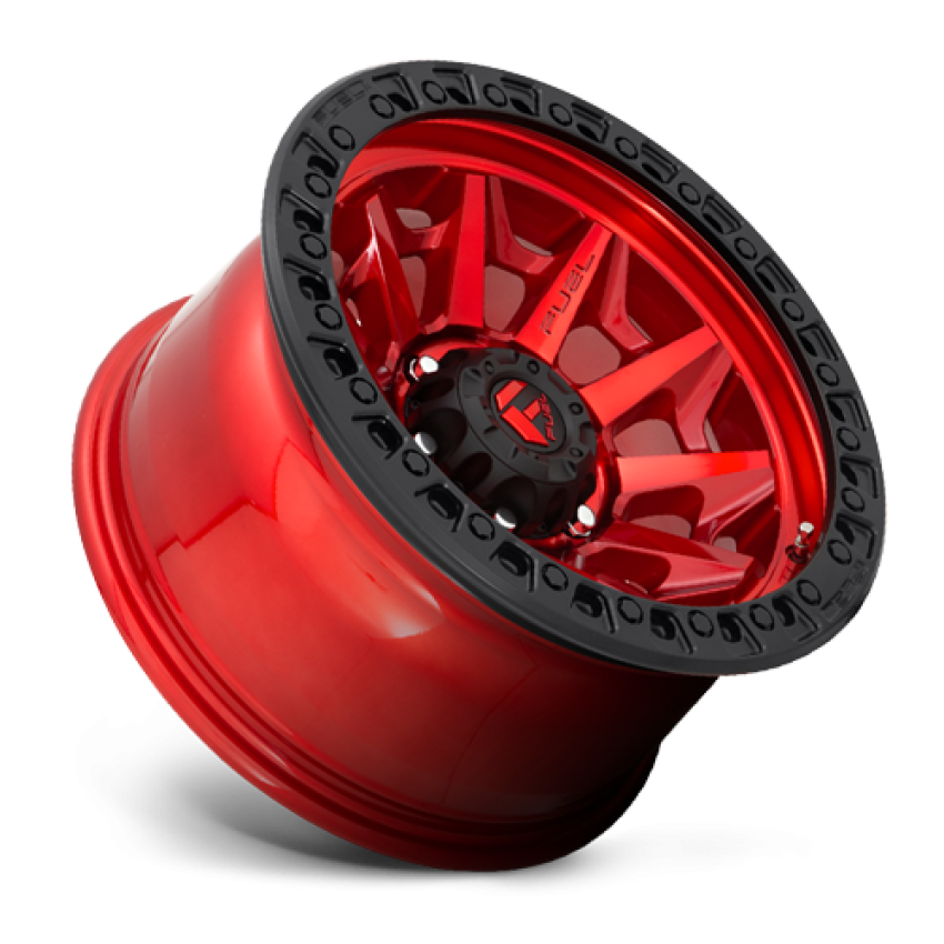 Aluminum Wheels 20X10 Covert D695 6 On 135 Candy Red Black Bead Ring 87.1 Bore -18 Offset Multi Spoke Fuel Off Road Wheels
