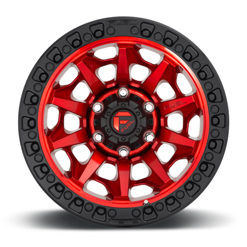 Aluminum Wheels 20X9 Covert D695 6 On 139.7 Candy Red Black Bead Ring 106.1 Bore 20 Offset Multi Spoke Fuel Off Road Wheels