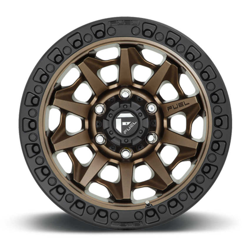 Aluminum Wheels 18X9 Covert D696 8 On 170 Matte Bronze Black Bead Ring 125.1 Bore -12 Offset Multi Spoke Fuel Off Road Wheels
