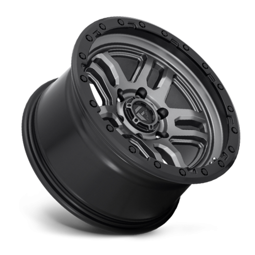 Aluminum Wheels 20X9 AMMO D701 6 On 139.7 Matte Gunmetal Gray W/Black Bead Ring 106.1 Bore 20 Offset 5 Spoke Fuel Off Road Wheels