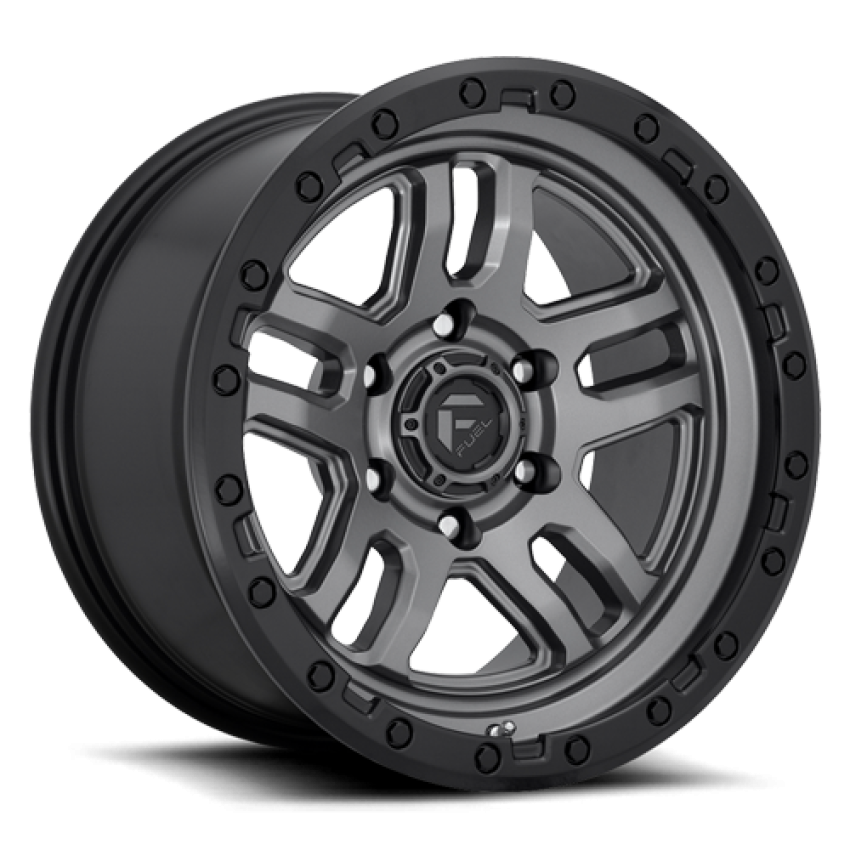 Aluminum Wheels 20X9 AMMO D701 5 On 139.7 Matte Gunmetal Gray W/Black Bead Ring 78.1 Bore 20 Offset 5 Spoke Fuel Off Road Wheels