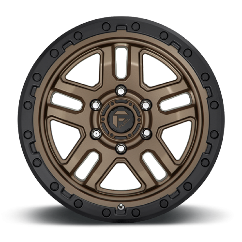 Aluminum Wheels 20X9 AMMO D702 6 On 139.7 Matte Bronze W/Black Bead Ring 106.1 Bore 20 Offset 5 Spoke Fuel Off Road Wheels