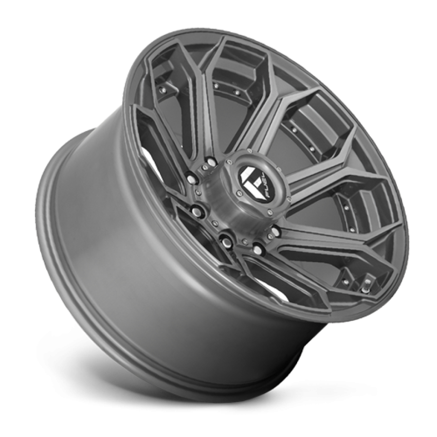 Aluminum Wheels 20X9 Siege D705 8 On 165.1 Brushed Gunmetal Gray Tinted Clear 125.2 Bore 1 Offset Fuel Off Road Wheels