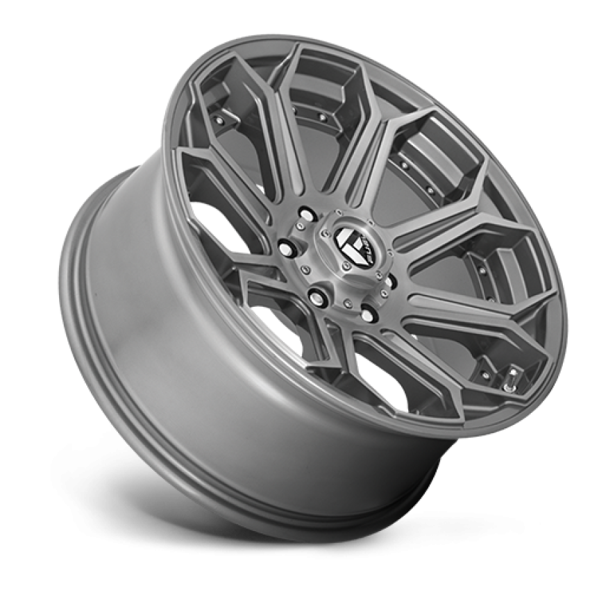 Aluminum Wheels 26X14 Siege D705 6 On 139.7 Brushed Gunmetal Gray Tinted Clear 106.1 Bore -75 Offset Fuel Off Road Wheels