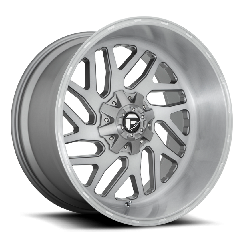 Aluminum Wheels 20X10 Triton Platinum D715 6 On 135/6 On 139.7 Brush Gunmetal Gray/Clear Tint 106.1 Bore -19 Offset Mesh Spoke Fuel Off Road Wheels