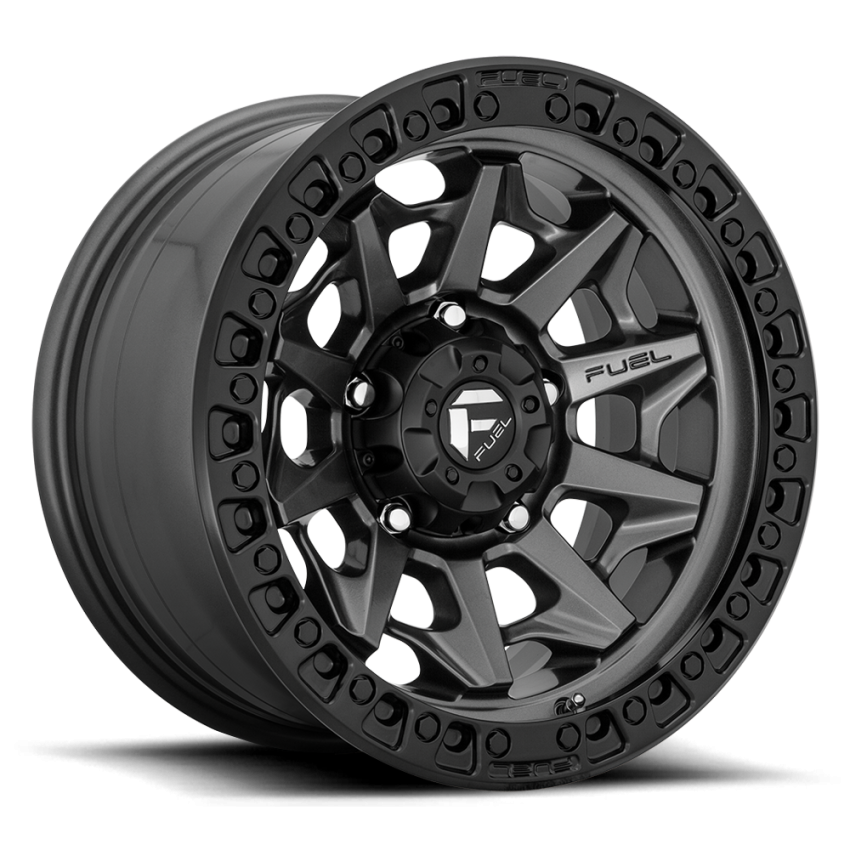 Aluminum Wheels 17X9 Covert D716 6 On 139.7 Matte Gunmetal Gray Black Bead Ring 106.1 Bore -12 Offset Multi Spoke Fuel Off Road Wheels