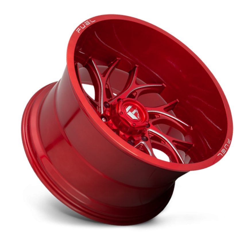 Aluminum Wheels 24X12 Runner D742 8 On 170 Candy Red Milled 125.1 Bore -44 Offset Fuel Off Road Wheels