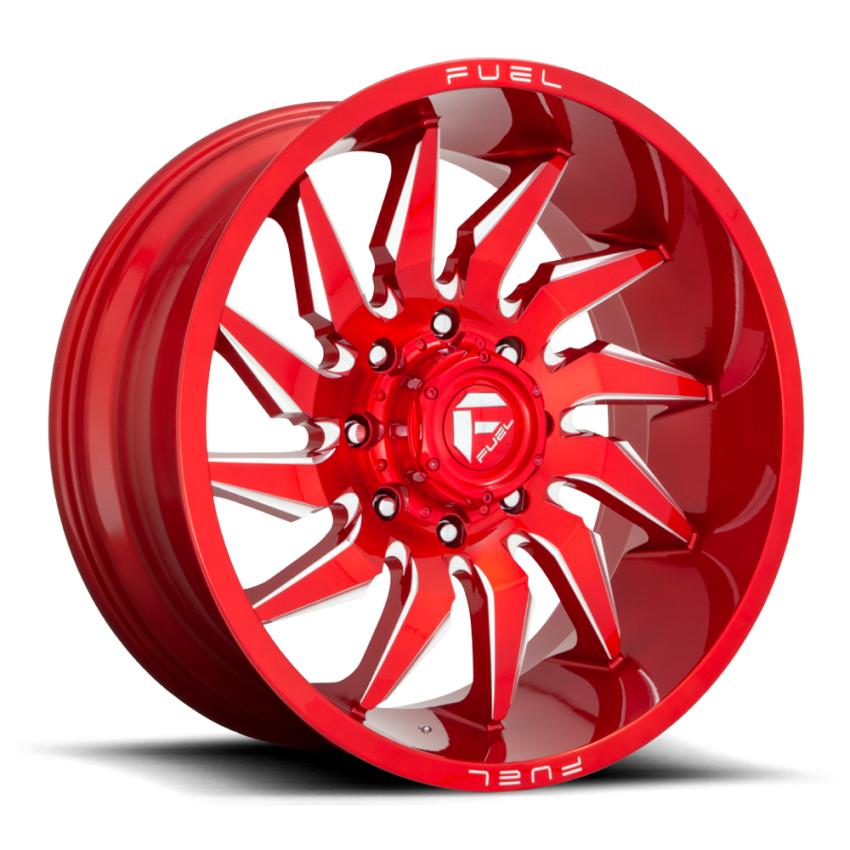 Aluminum Wheels 20X10 Saber D745 8 On 180 Candy Red Milled 124.3 Bore -18 Offset Fuel Off Road Wheels