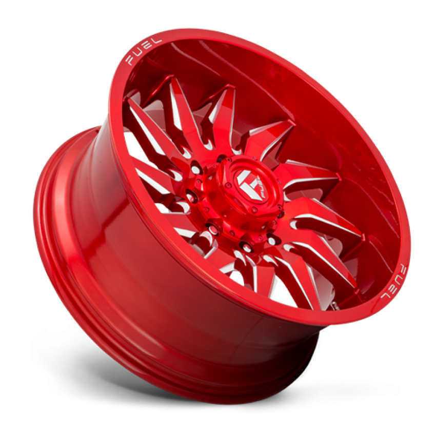 Aluminum Wheels 20X10 Saber D745 8 On 165.1 Candy Red Milled 125.2 Bore -18 Offset Fuel Off Road Wheels