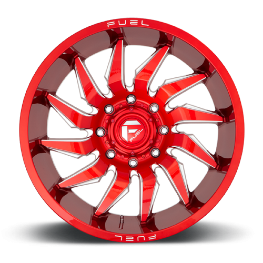 Aluminum Wheels 20X10 Saber D745 8 On 165.1 Candy Red Milled 125.2 Bore -18 Offset Fuel Off Road Wheels