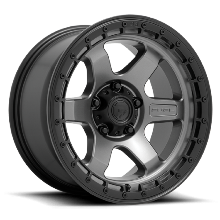Aluminum Wheels 18X9 Block D752 5 On 127 Gunmetal Gray/Black Ring 71.5 Bore -12 Offset 6 Spoke Fuel Off Road Wheels