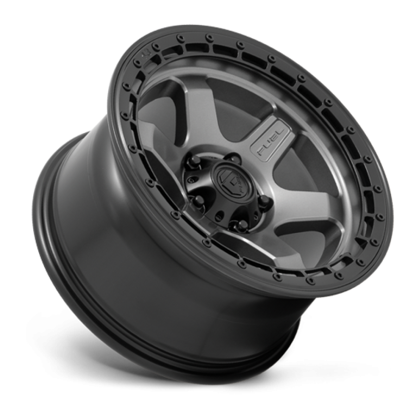 Aluminum Wheels 18X9 Block D752 5 On 127 Gunmetal Gray/Black Ring 71.5 Bore -12 Offset 6 Spoke Fuel Off Road Wheels
