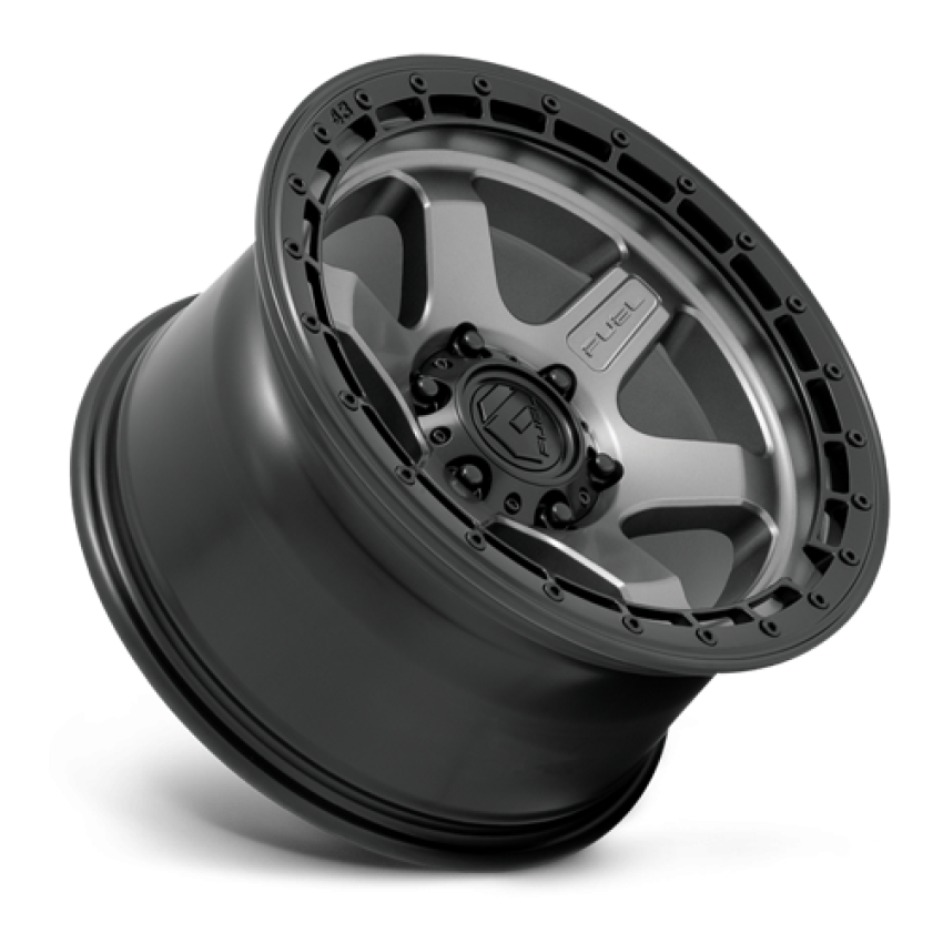Aluminum Wheels 18X9 Block D752 6 On 139.7 Gunmetal Gray/Black Ring 106.1 Bore 20 Offset 6 Spoke Fuel Off Road Wheels