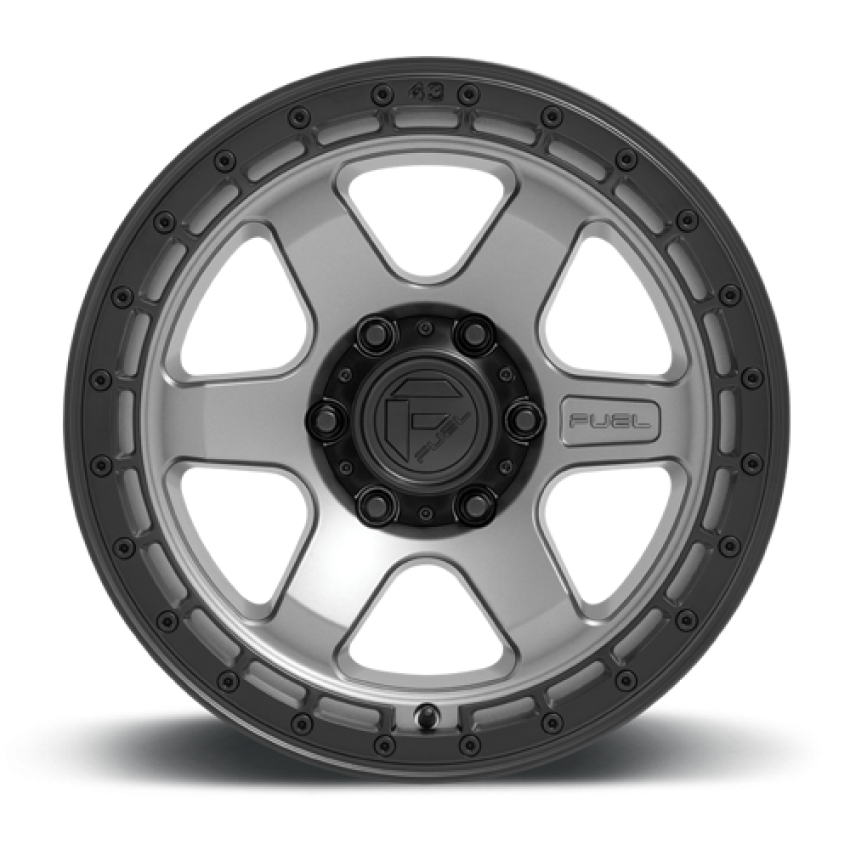 Aluminum Wheels 18X9 Block D752 6 On 120 Gunmetal Gray/Black Ring 67.06 Bore 20 Offset 6 Spoke Fuel Off Road Wheels
