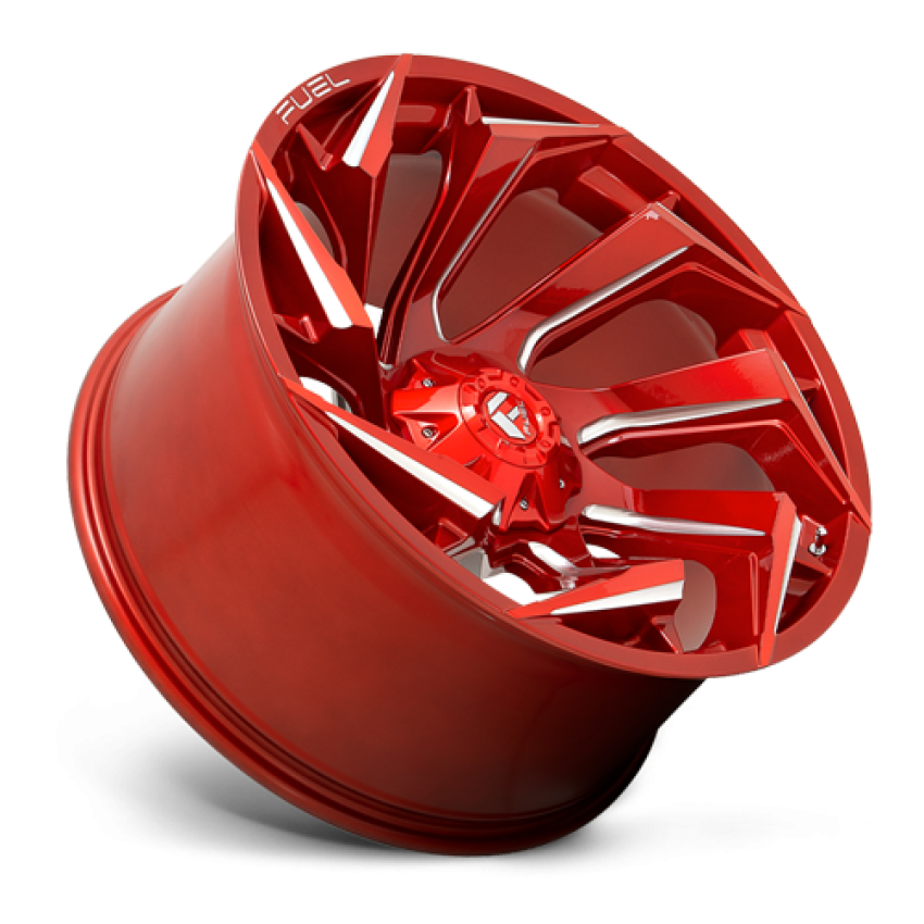 Aluminum Wheels 24X12 Reaction D754 8 On 170 Candy Red Milled 125.1 Bore -44 Offset Fuel Off Road Wheels