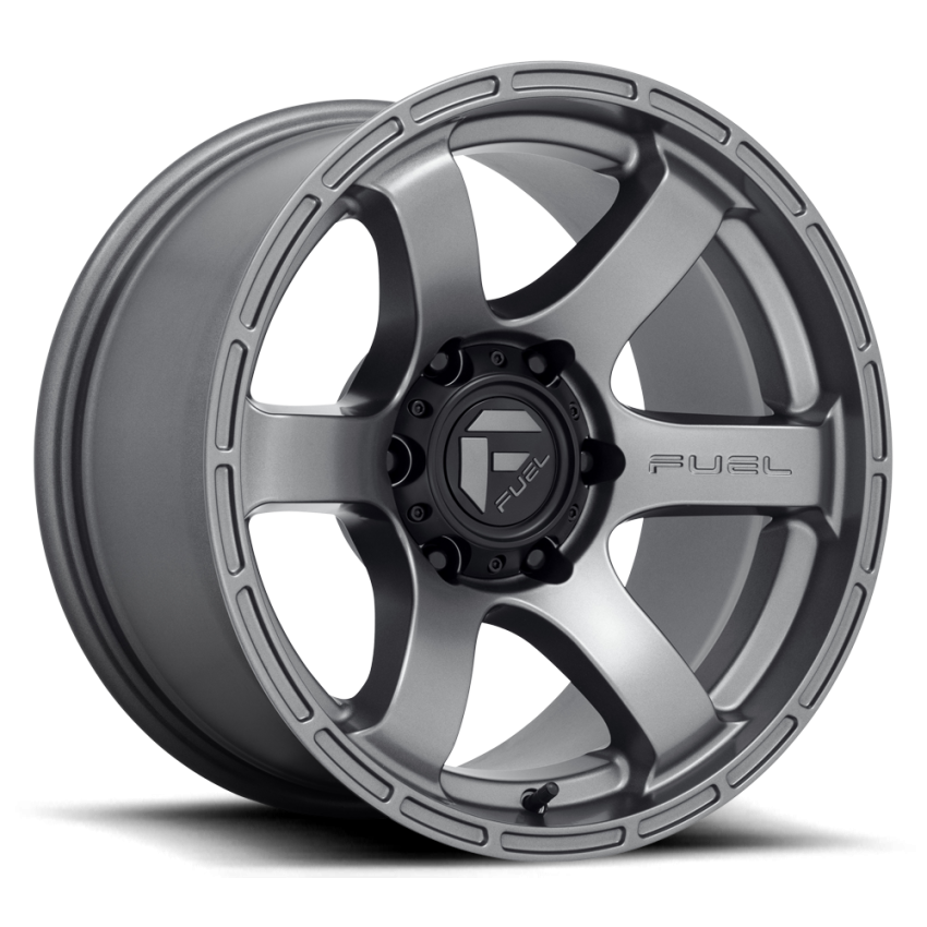 Aluminum Wheels 20X9 Rush D767 6 On 139.7 Matte Gunmetal Gray 106.1 Bore 1 Offset 42 Lbs Fuel Off Road Wheels
