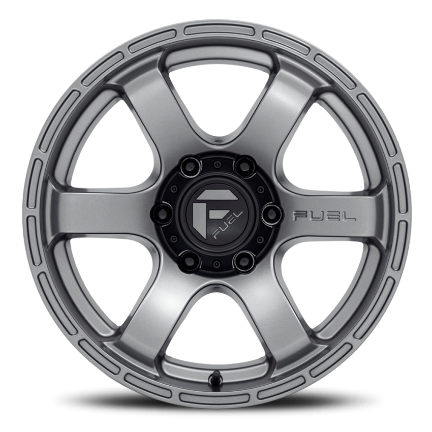 Aluminum Wheels 20X9 Rush D767 6 On 139.7 Matte Gunmetal Gray 106.1 Bore 1 Offset 42 Lbs Fuel Off Road Wheels