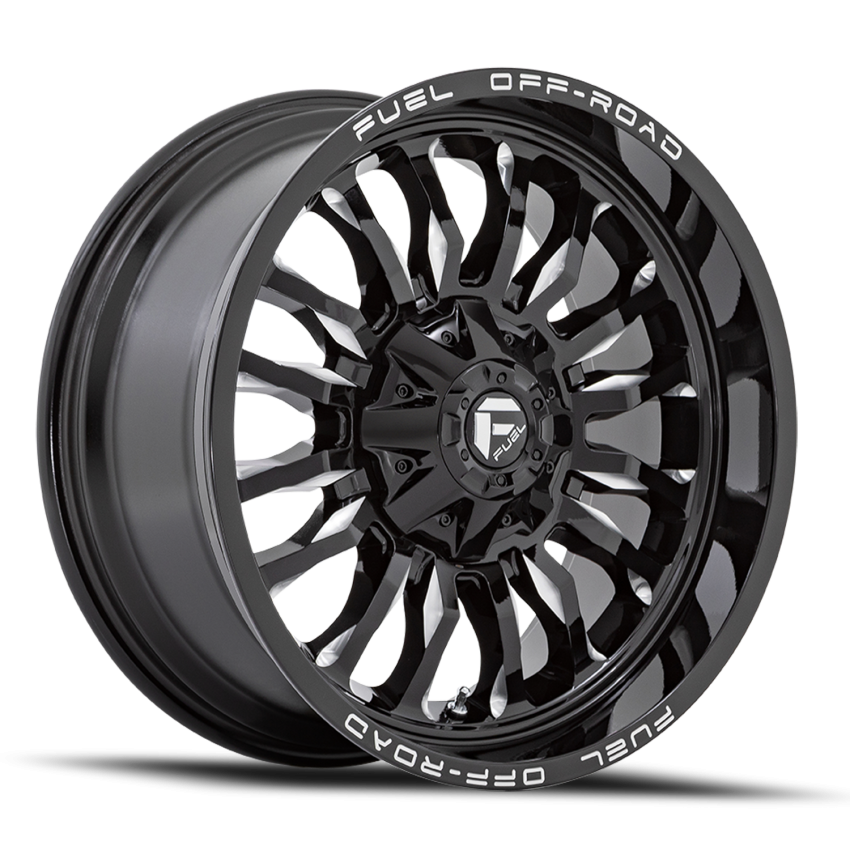Aluminum Wheels 20X9 Arc D795 5 On 139.7/5 On 150 Gloss Black Milled 110.1 Bore 1 Offset Fuel Off Road Wheels