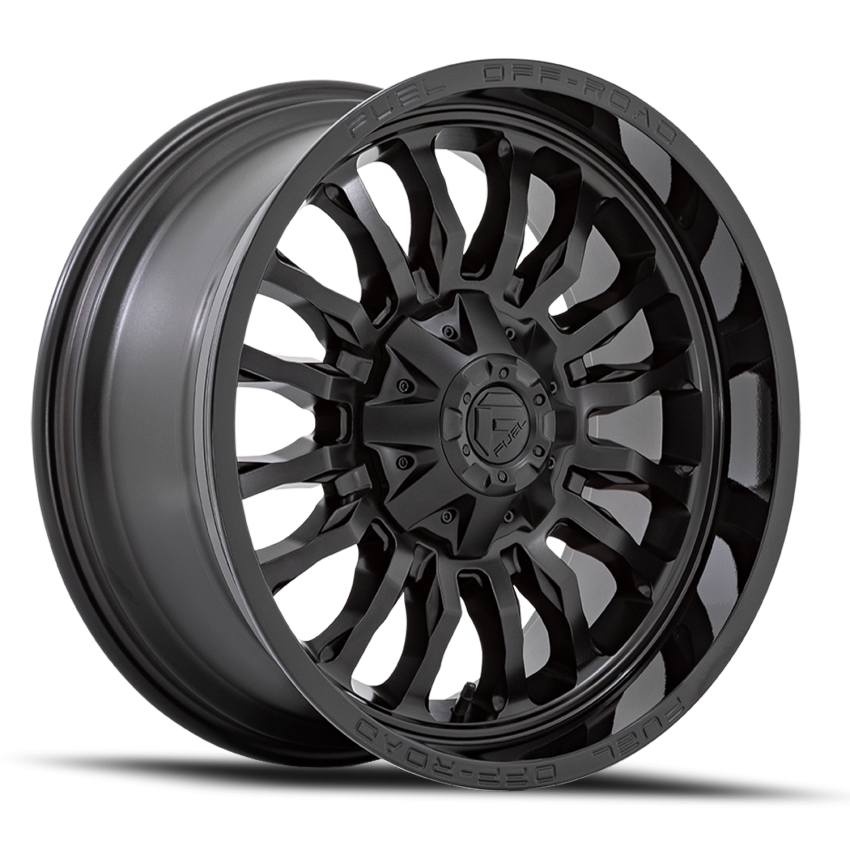 Aluminum Wheels 22X12 Arc D796 8 On 170 Matte Black W/ Gloss Black Lip 125.1 Bore -44 Offset Fuel Off Road Wheels