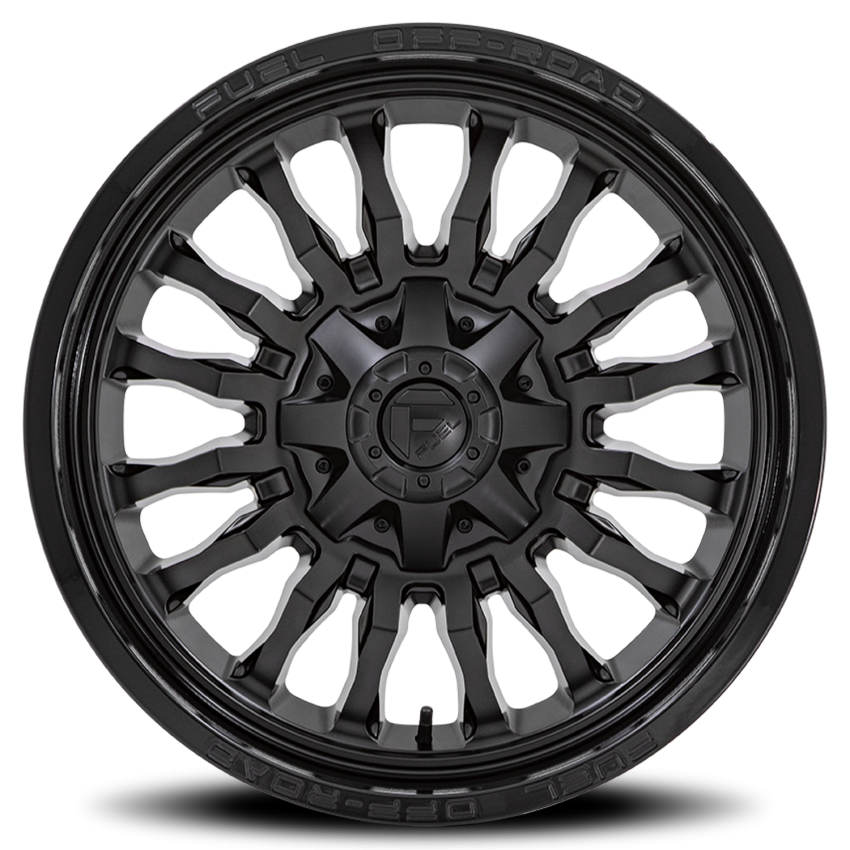 Aluminum Wheels 22X12 Arc D796 8 On 170 Matte Black W/ Gloss Black Lip 125.1 Bore -44 Offset Fuel Off Road Wheels