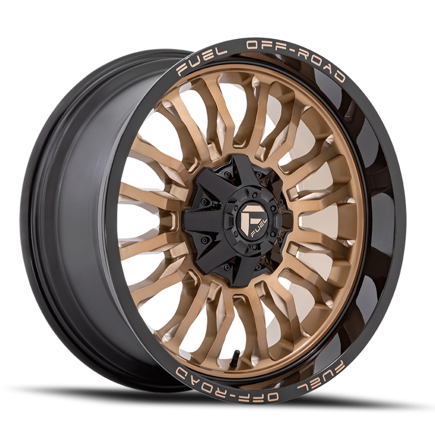 Aluminum Wheels 22X12 Arc D797 8 On 170 Platinum Bronze/Black Lip 125.1 Bore -44 Offset Fuel Off Road Wheels