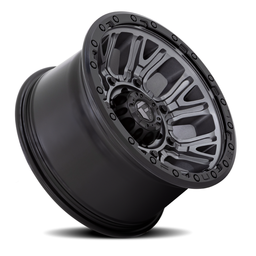 Aluminum Wheels 20X10 Traction D825 8 On 165.1 Gunmetal Gray/Black Ring 125.1 Bore -18 Offset Fuel Off Road Wheels