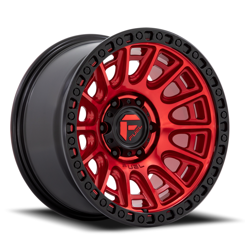 Aluminum Wheels 20X9 Cycle D834 6 On 139.7 Candy Red/Black Ring 106.1 Bore 1 Offset Fuel Off Road Wheels
