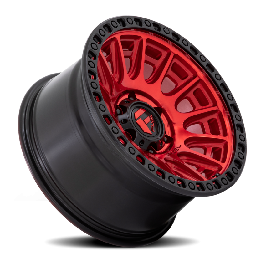 Aluminum Wheels 20X9 Cycle D834 6 On 139.7 Candy Red/Black Ring 106.1 Bore 1 Offset Fuel Off Road Wheels