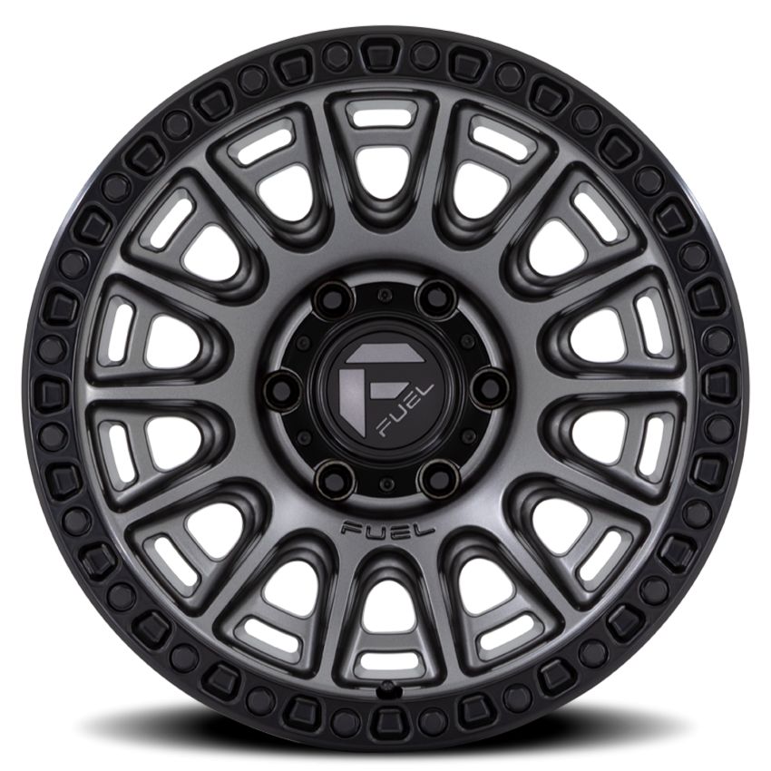 Aluminum Wheels 20X9 Cycle D835 6 On 139.7 Gunmetal Gray/Black Ring 106.1 Bore 1 Offset Fuel Off Road Wheels