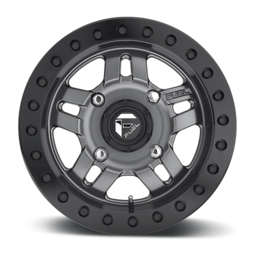 Aluminum Wheels 15X7 Anza UTV D918 4 On 156 Matt Anthracite Gray Beadlock 132 Bore 38 Offset 5 Spoke Fuel Off Road Wheels