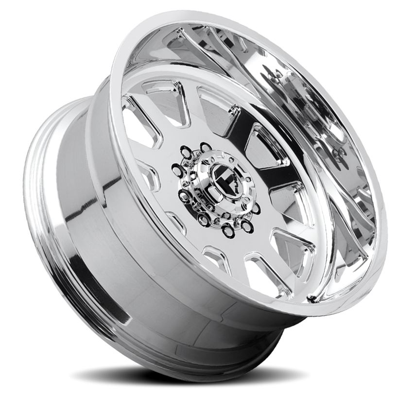 Dually Wheels 22X12 FF09D Dually DE09 Super Single PO 8 On 170 Polished 125.1 Bore -50 Offset Front Dually Fuel Off Road Wheels