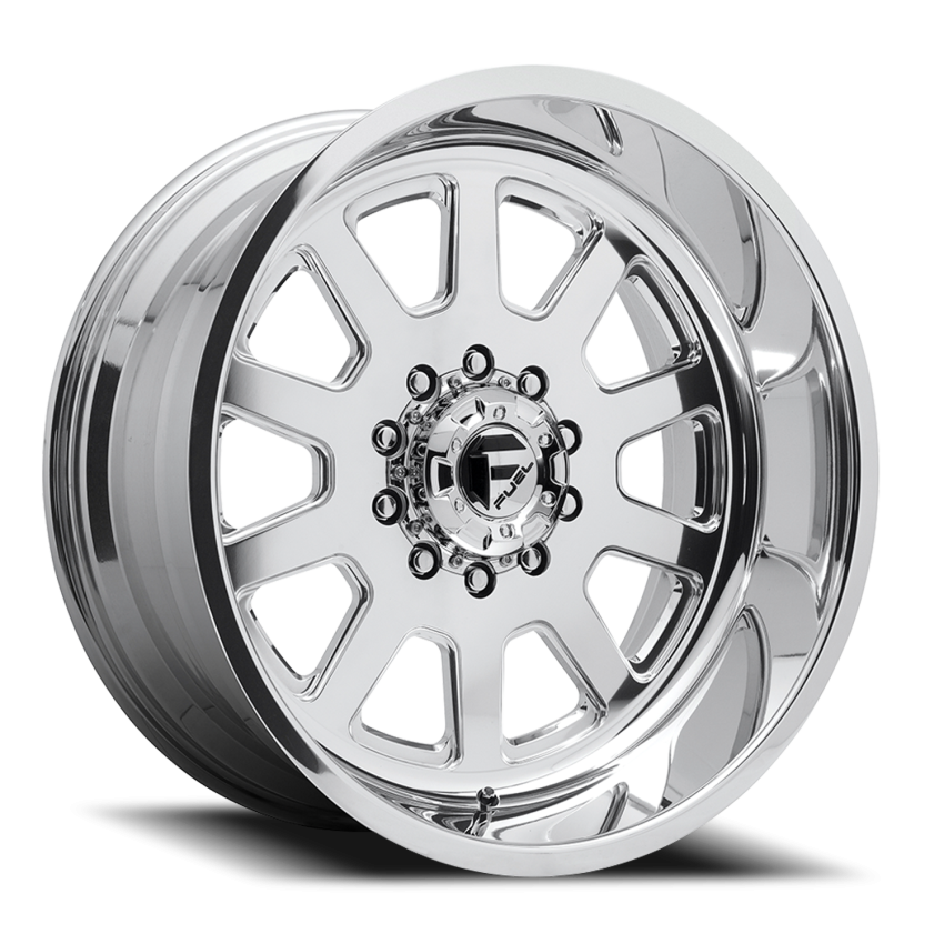 Dually Wheels 24X12 FF09D Dually DE09 Super Single PO 8 On 170 Polished 125.1 Bore -50 Offset Front Dually Fuel Off Road Wheels