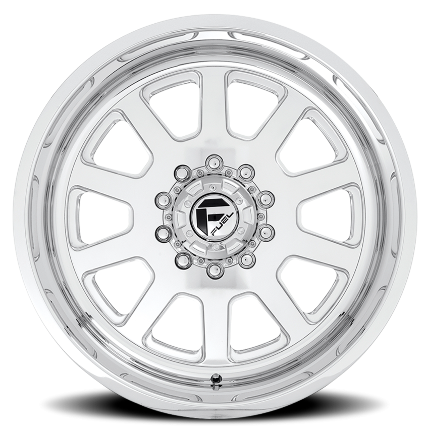 Dually Wheels 24X12 FF09D Dually DE09 Super Single PO 8 On 170 Polished 125.1 Bore -50 Offset Front Dually Fuel Off Road Wheels