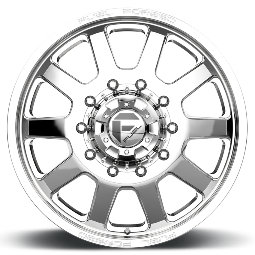Dually Wheels 24X8.25 FF09D Dually DE09 PO 10 On 225 Polished 170.1 Bore 105 Offset Front Dually Fuel Off Road Wheels
