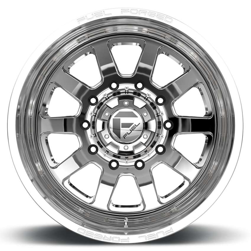 Dually Wheels 24X8.25 FF09D Dually DE09 PO 10 On 225 Polished 170.1 Bore -225 Offset Outer Dually Fuel Off Road Wheels