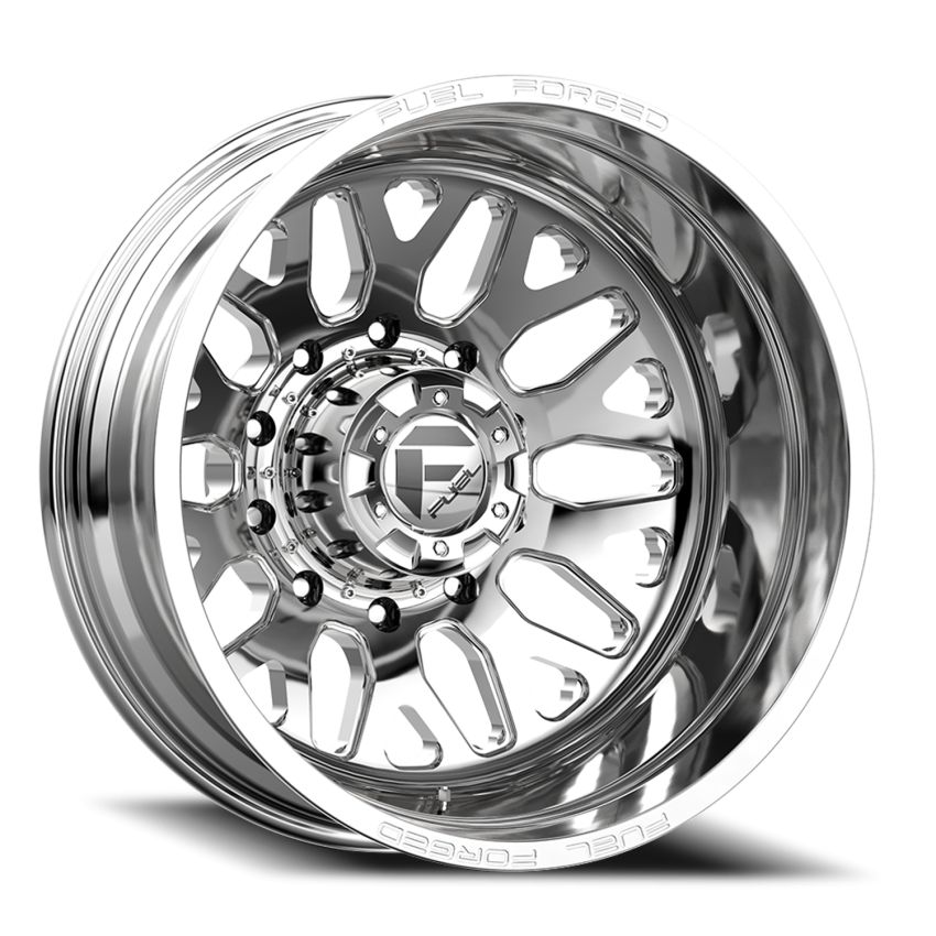 Dually Wheels 22X8.5 FF19D Dually DE19 PO 10 On 225 Polished 170.1 Bore -202 Offset Outer Dually Fuel Off Road Wheels