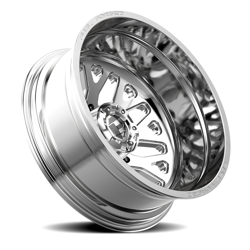 Dually Wheels 24X8.25 FF19D Dually DE19 PO 8 On 165.1 Polished 121.7 Bore -265 Offset Outer Dually Fuel Off Road Wheels
