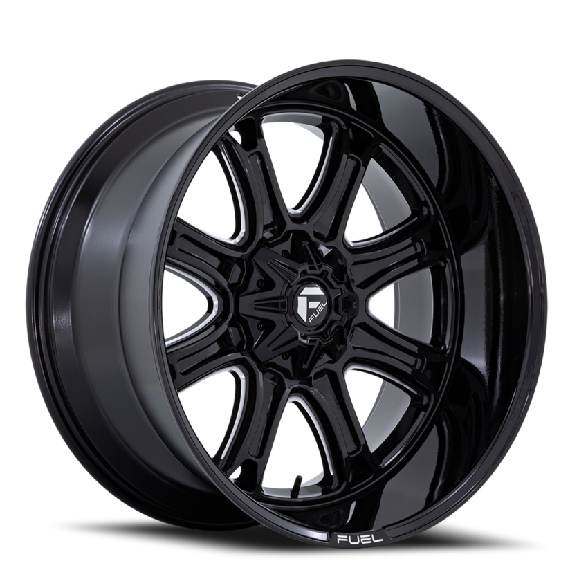 Aluminum Wheels 20X10 Darkstar FC853BE 5 On 139.7/5 On 135 Gloss Black/Milled 87.1 Bore -18 Offset Fuel Off Road Wheels