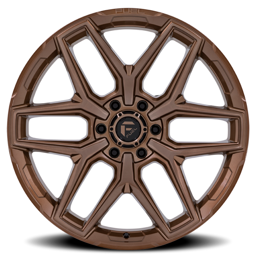 Aluminum Wheels 18X9 Flux 6 FC854ZR 6 On 139.7 Platinum Bronze 106.1 Bore 30 Offset Fuel Off Road Wheels