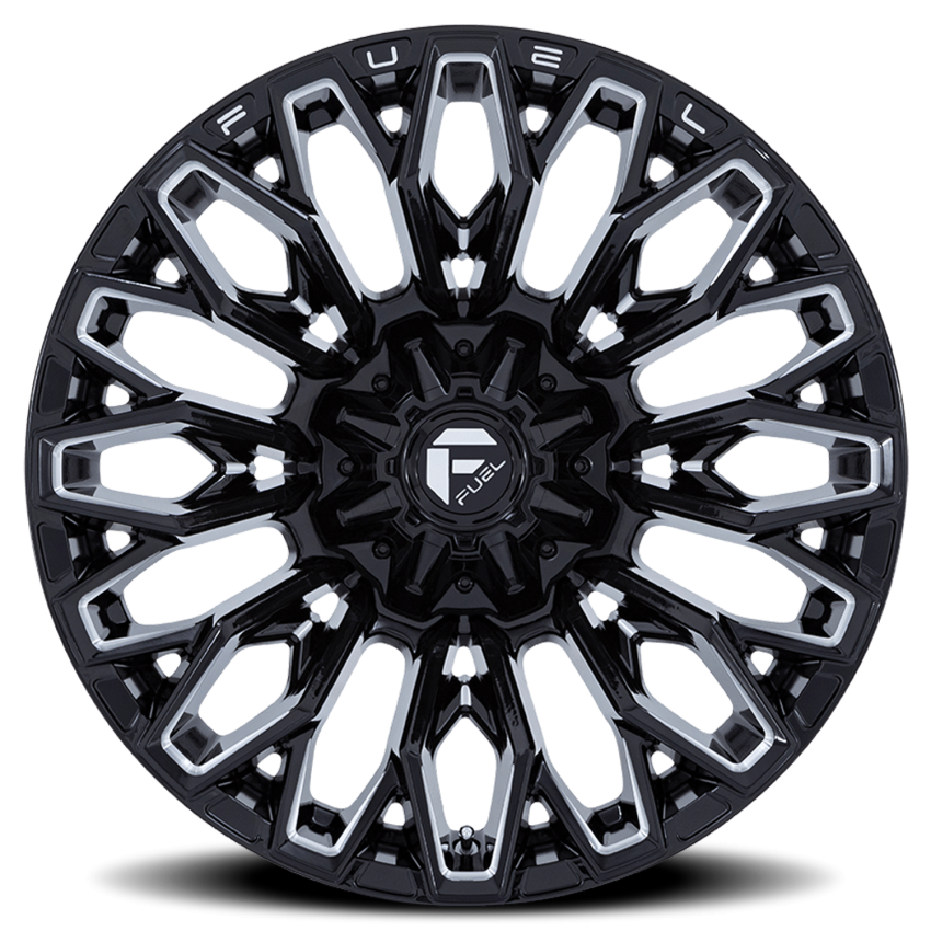 Aluminum Wheels 20X9 Strike FC865 BE 5 On 127/5 On 139.7 Gloss Black/Milled 87.1 Bore 1 Offset Fuel Off Road Wheels