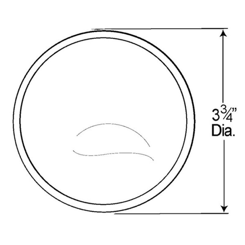 GROTE LIGHTING 12014 Stick-On Convex Mirror, 3 3/4