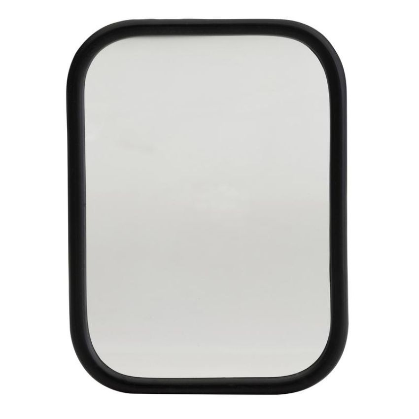 GROTE LIGHTING 12072 Rolled-Rim Mirror with Ball Swivel, Black