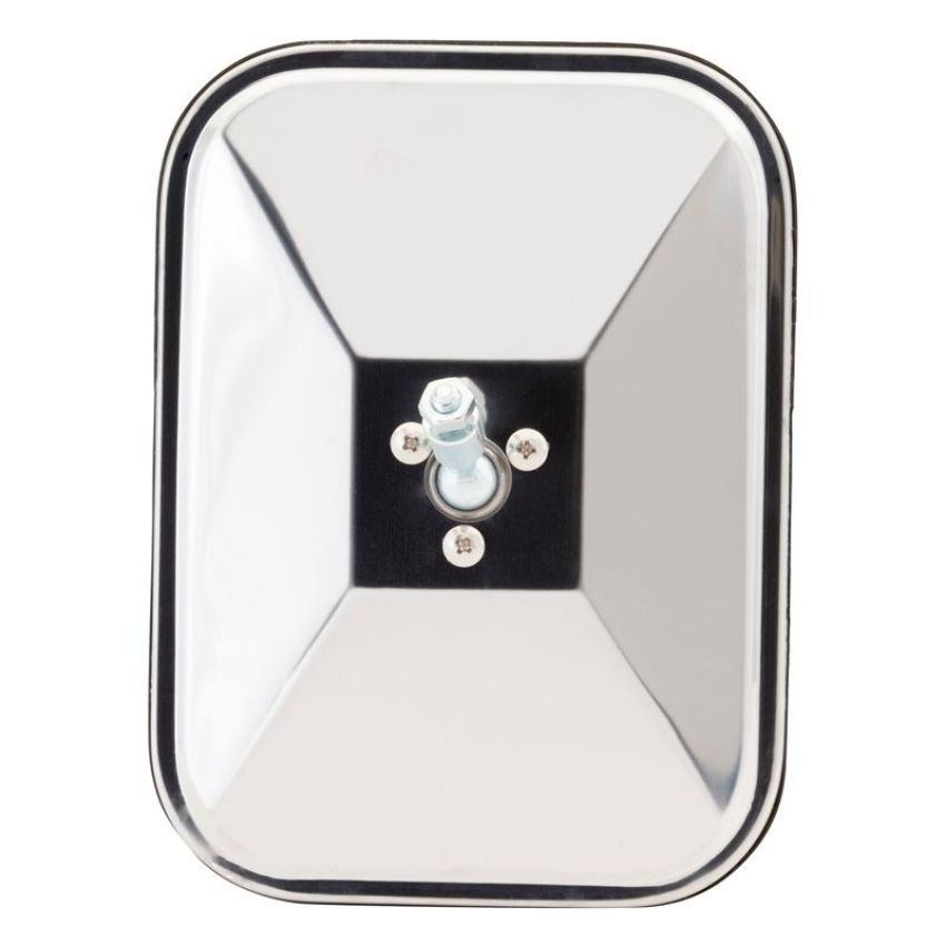 GROTE LIGHTING 12073 Rolled-Rim Mirror with Ball Swivel, Stainless Steel