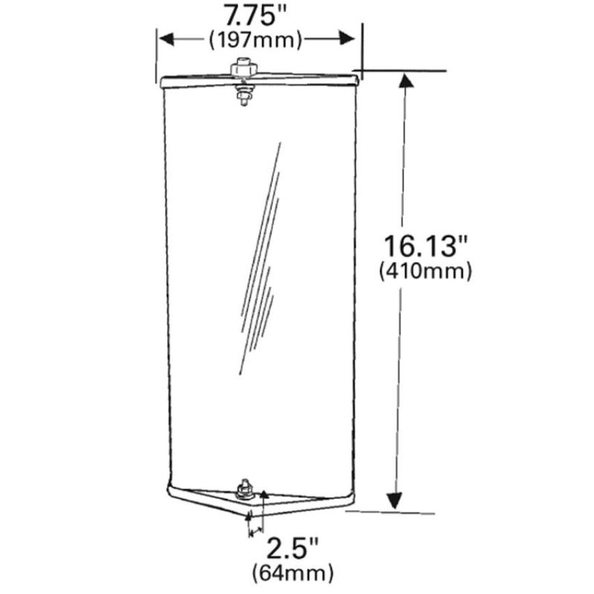 GROTE LIGHTING 16284 Navistar® Aluminum West Coast Replacement Mirrors, Not Heated