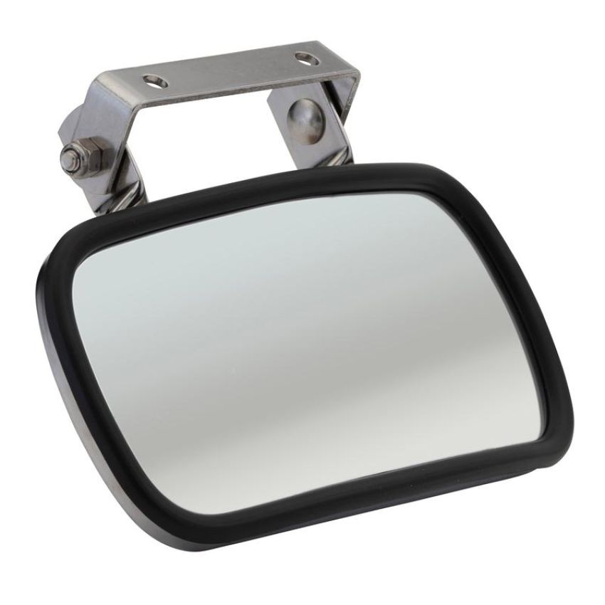 GROTE LIGHTING 28763 Rectangular Over-The-Door Convex Mirror, Black