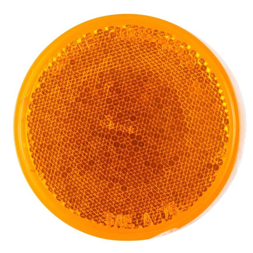 GROTE LIGHTING 40053 Round Stick-On Reflector, Amber
